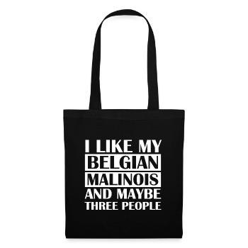 J'aime mon malinois belge et peut-être trois personnes - Sac en tissu - noir - Devant
