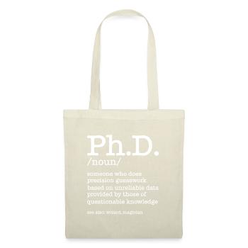Phd Doctorate Degree Degré - Sac en tissu - nature - Devant
