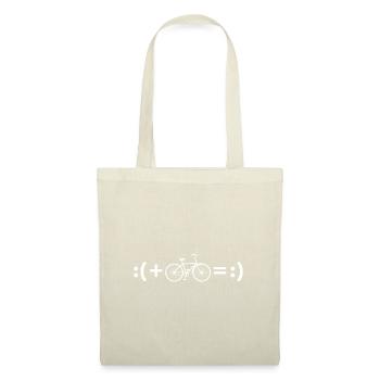 Fahrrad Mathe Hobby Radsport Geschenk - Stoffbeutel - Natur - Vorne