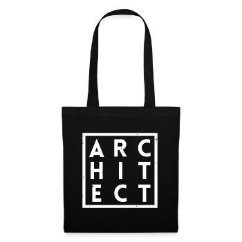 Cadeau étudiant profession architecte architecte - Sac en tissu - noir - Devant