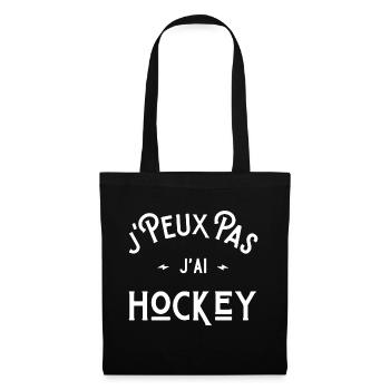 je peux pas j'ai hockey idée cadeau humour - Sac en tissu - noir - Devant