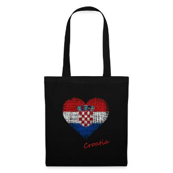 Croatia - Stoffbeutel - Schwarz - Vorne
