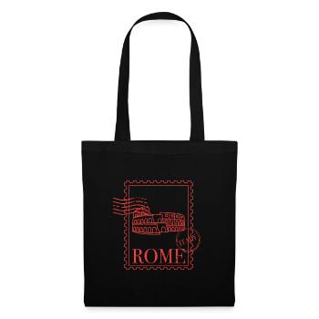 Timbre de voyage Vintage Rome - Sac en tissu - noir - Devant