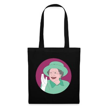 Retro shirt design of Queen Elizabeth II. - Tote Bag - black - Front