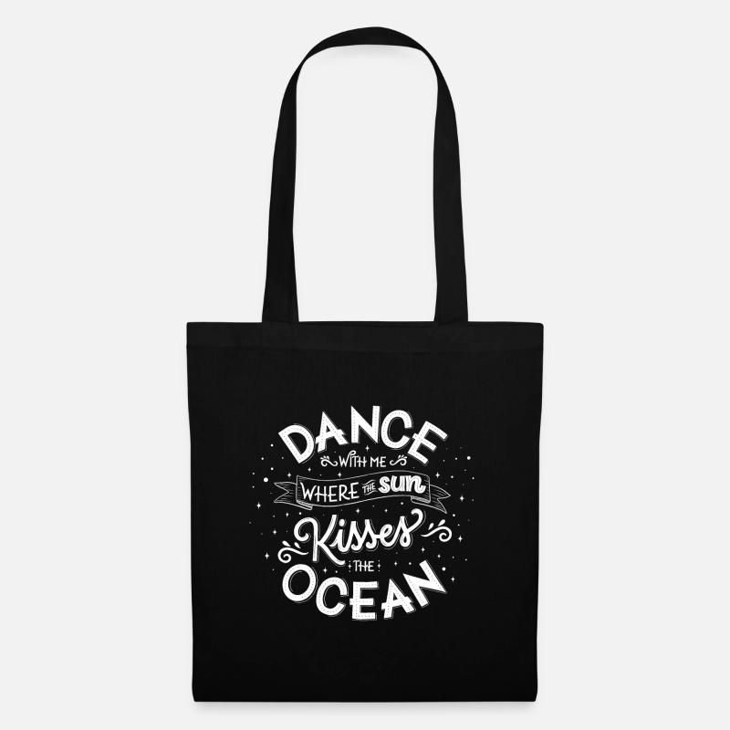 Dance with me at the beach - Stoffbeutel - Schwarz