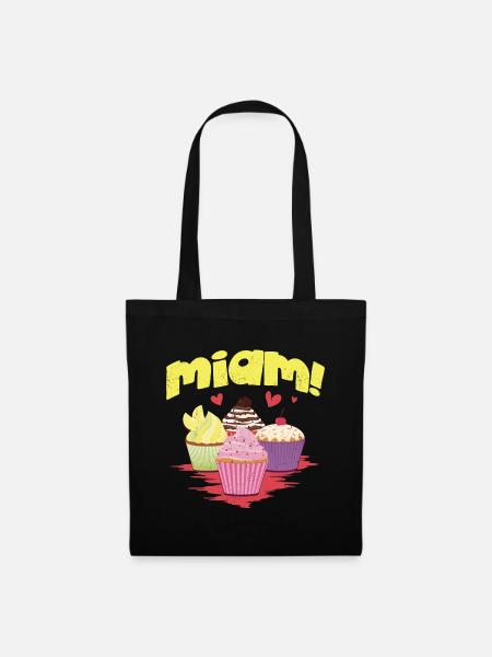 Miam des cupcakes ! - Sac en tissu - noir