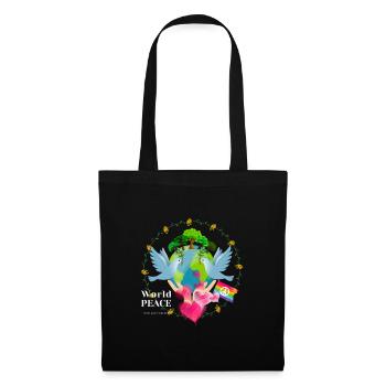 Paix mondiale - Sac en tissu - noir - Devant