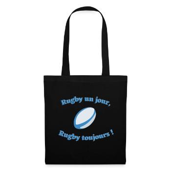 Rugby un jour, rugby toujours ! - Sac en tissu - noir - Devant