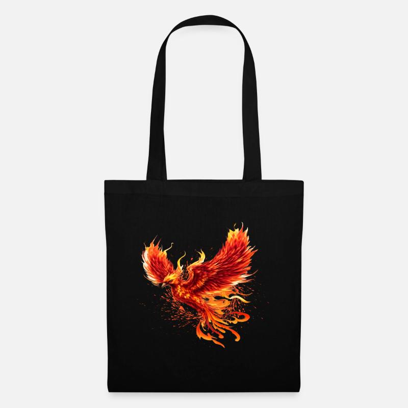 Phoenix Firebird majestätisches Krafttier - Stoffbeutel - Schwarz