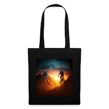 Downhill Graphic Sunset Valley Descent - Tote Bag - black - Front