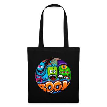 Grafitti Monster Boom - Sac en tissu - noir - Devant