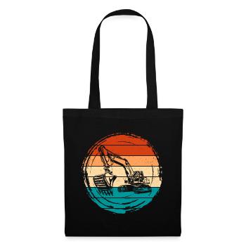 Excavatrice - Sac en tissu - noir - Devant