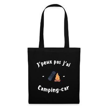 Je peux pas j ai camping car - Sac en tissu - noir - Devant