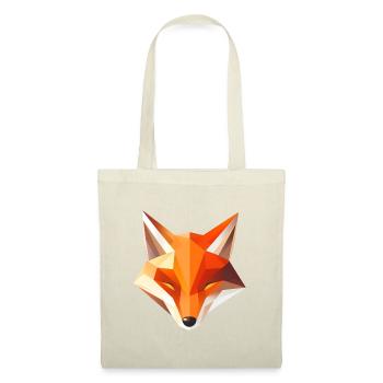 Fuchs Kopf Low Poly Logo Design - Stoffbeutel - Natur - Vorne