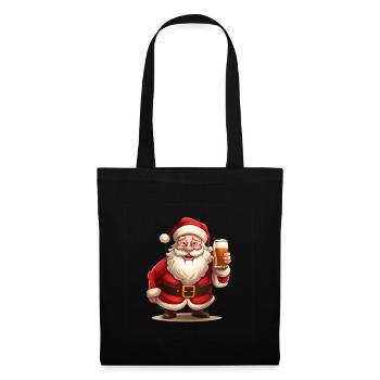 Santa Clause is crazy about beer - Tote Bag - black - Front