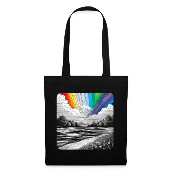 Arc-en-ciel dans la nature et la nature sauvage - Sac en tissu - noir - Devant