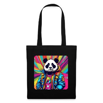 Cool Punk Panda Ours - Sac en tissu - noir - Devant