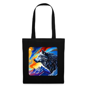 Spirit Animal Wolf - Stoffbeutel - Schwarz - Vorne