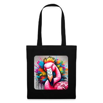 Cool pink flamingo in graffiti style - Tote Bag - black - Front