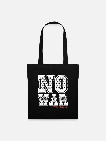 NO WAR - Stoffbeutel - Schwarz