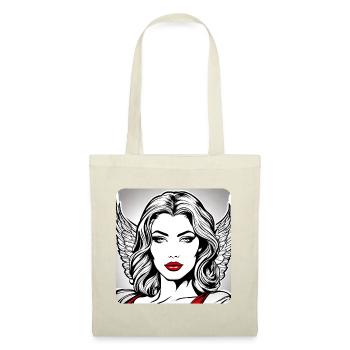 Ange aux lèvres rouges - Sac en tissu - nature - Devant
