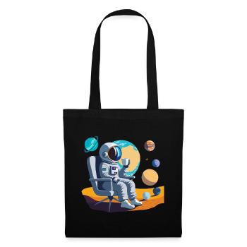 Pause-café interstellaire - Sac en tissu - noir - Devant