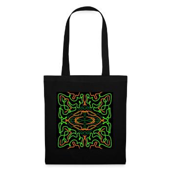 Orange and green abstract design - Tote Bag - black - Front