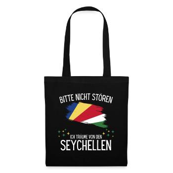 Bitte Nicht Stören Ich Träume Von Den Seychellen - Stoffbeutel - Schwarz - Vorne