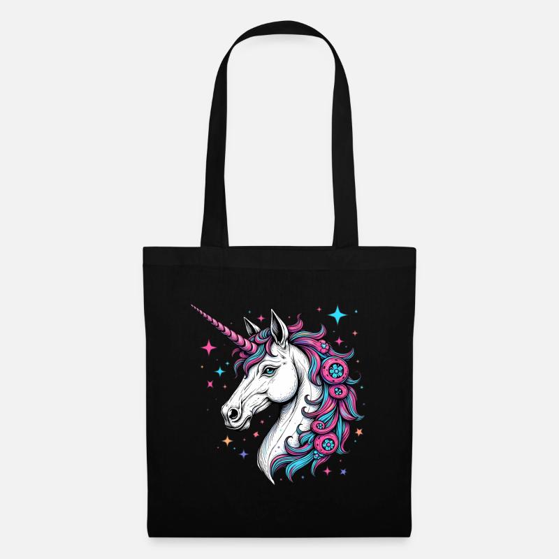 Zauberhaftes Einhorn 01 - Stoffbeutel - Schwarz