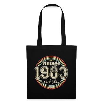 Vintage Rétro Edition Limitée 1983 Année de naissance - Sac en tissu - noir - Devant