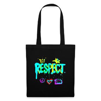 RESPECT Graffiti colourful - Stoffbeutel - Schwarz - Vorne