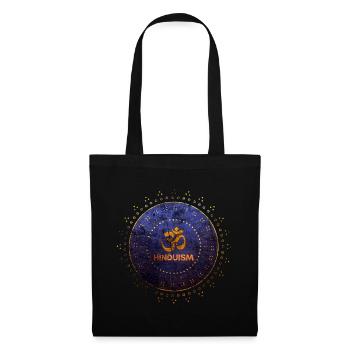 Hindouisme om symbole or violet - Sac en tissu - noir - Devant