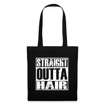 Straight outto hair soon gift - Tote Bag - black - Front