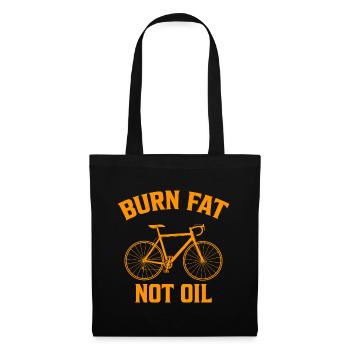 Burn Fat Not Oil Bike Vélo Cadeau - Sac en tissu - noir - Devant