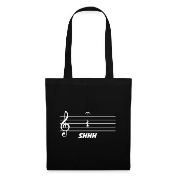 Shhh Quarter rest break music gift - Tote Bag - black - Front