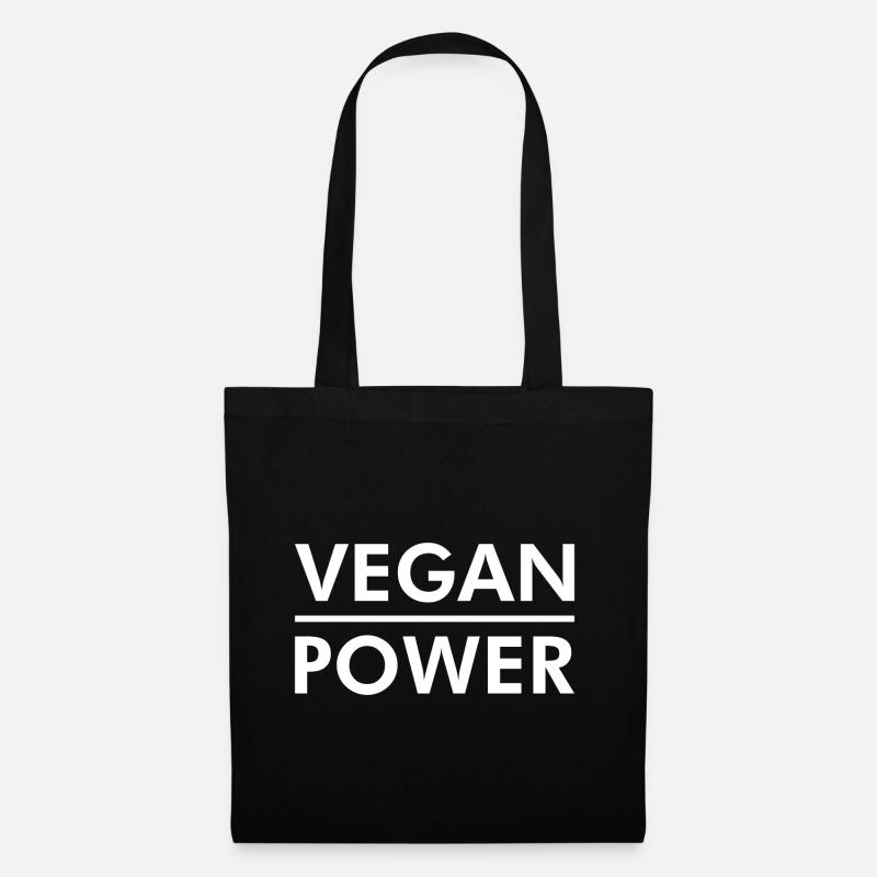 Vegan Power Geschenk - Stoffbeutel - Schwarz