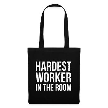 Travailleur le plus dur dans le cadeau de la chambre - Sac en tissu - noir - Devant