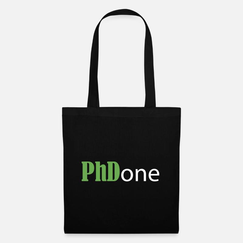 Phdone Phd Done Abschluss Geschenk - Stoffbeutel - Schwarz