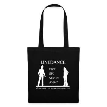 Linedance Five Six seven Linedancing Geschenk - Stoffbeutel - Schwarz - Vorne
