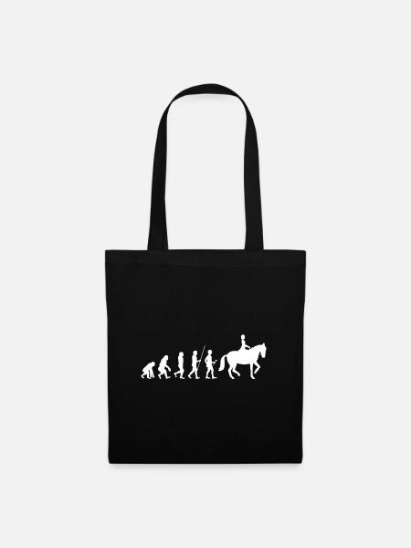 Reiter Reitsport Evolution Geschenk - Stoffbeutel - Schwarz