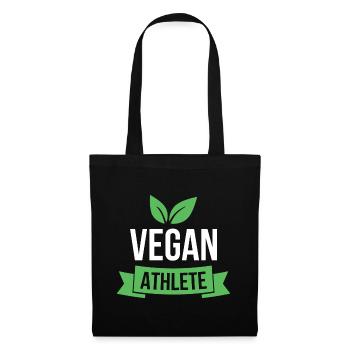 Vegan Athlete Veggie Fitness Gym Gift - Tote Bag - black - Front