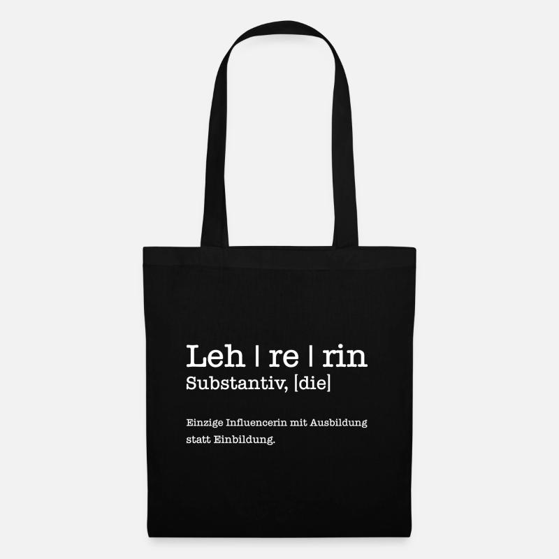 Lehrerin Einzige Influencerin mit Ausbildung - Stoffbeutel - Schwarz