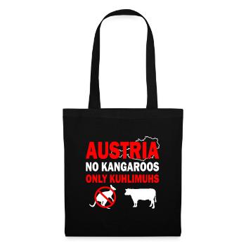 Austria no kangaroos only kuhlimuhs Geschenk - Stoffbeutel - Schwarz - Vorne
