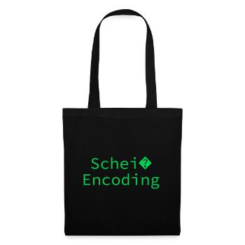 Schei encoding Programming Informatik Geschenk - Stoffbeutel - Schwarz - Vorne