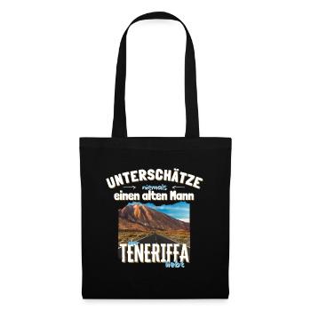 Teneriffa Teide alter Mann - Stoffbeutel - Schwarz - Vorne
