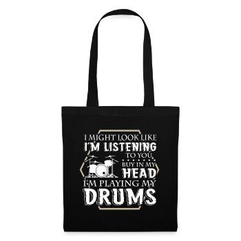 Batteur - Sac en tissu - noir - Devant