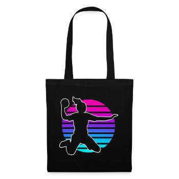 Handball Handball Joueur de handball féminin - Sac en tissu - noir - Devant