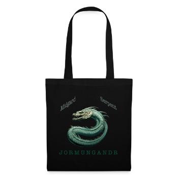 Midgardschlange Jormungandr mit cooler Aufschrift - Stoffbeutel - Schwarz - Vorne