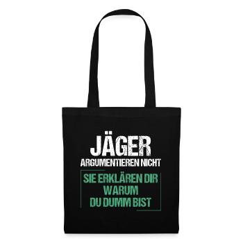 Les chasseurs ne se disputent pas - Sac en tissu - noir - Devant