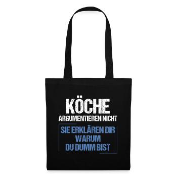 Les chefs ne se disputent pas - Sac en tissu - noir - Devant